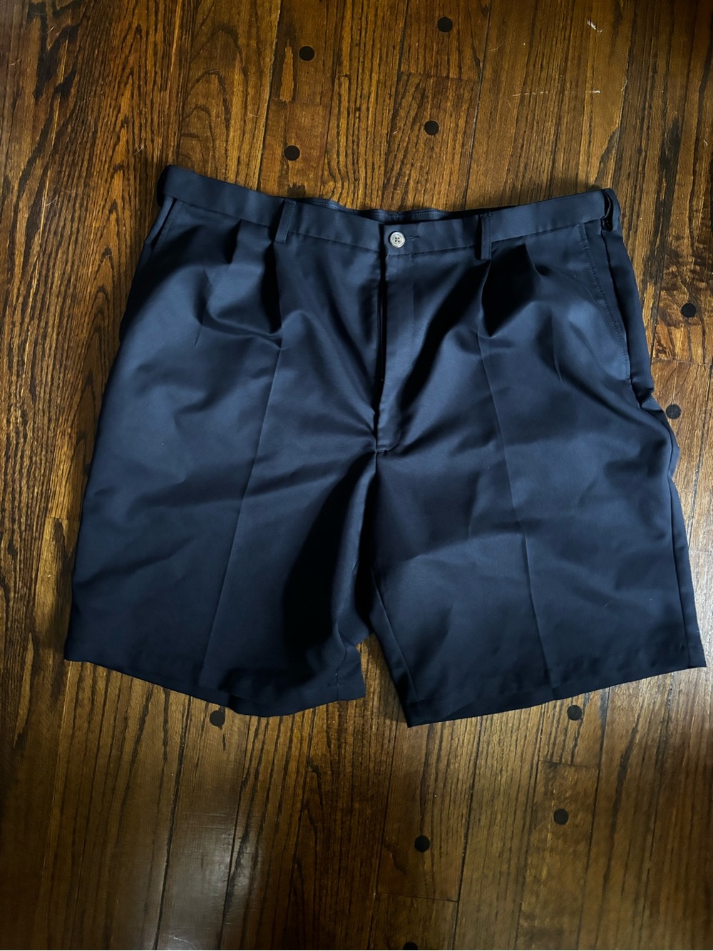 Haggar Navy Flat-Front Men's Shorts